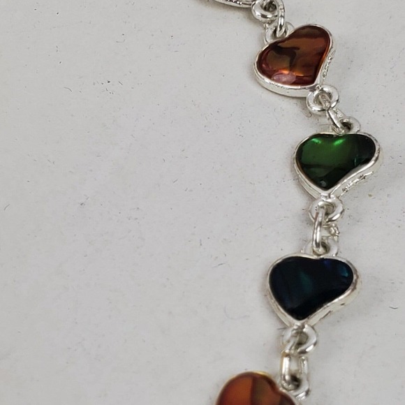 Vintage Hippie Style Love Heart Beaded Bracelet 10 Inch - Picture 4 of 5